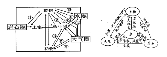 高考地理必背知识点:地理要素间进行着物质与能量的交换